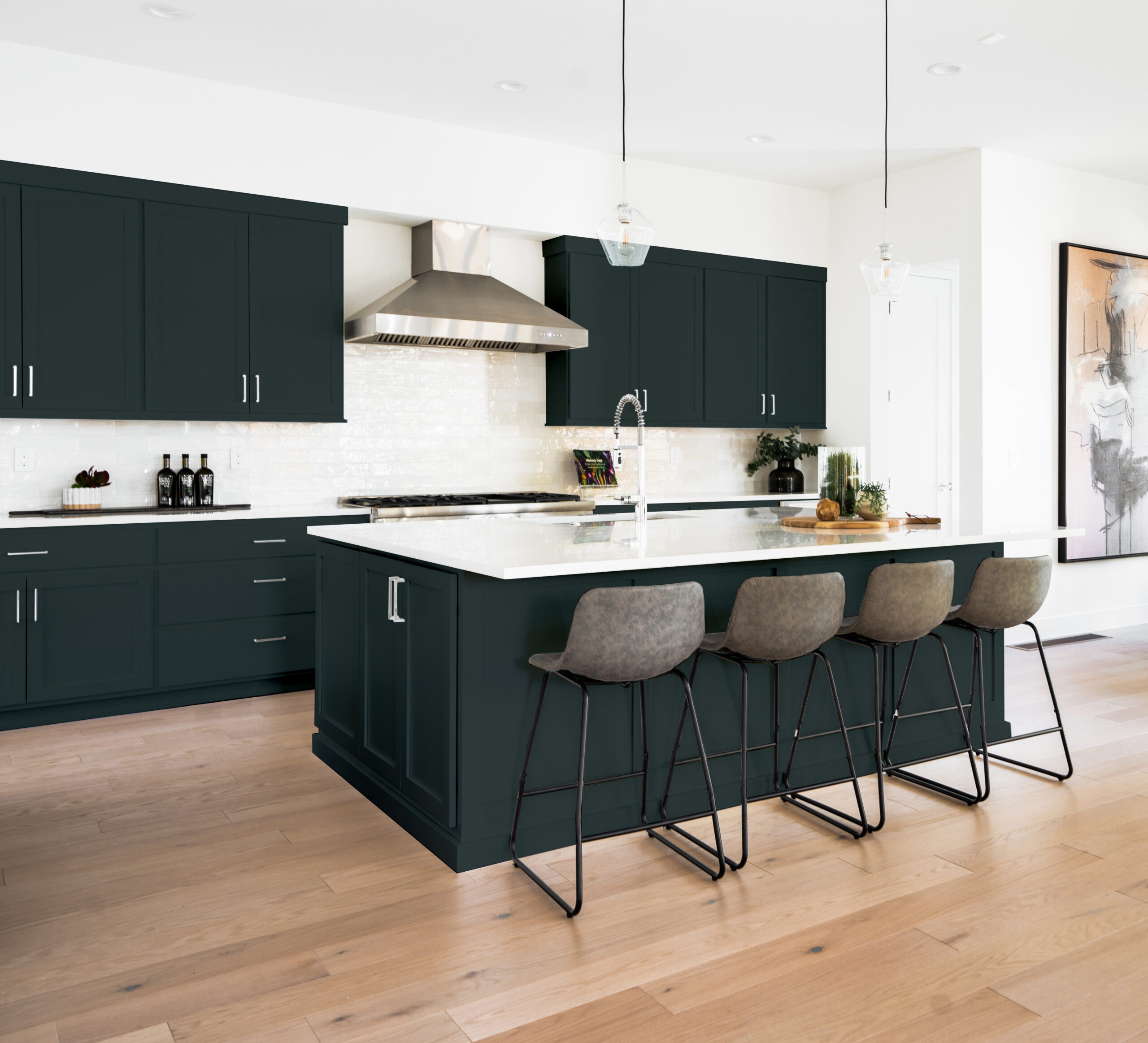 Forest Green Kitchen by Tharp Custom Cabinetry