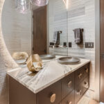 Powder Bath Cabinets - New Home in Greeley